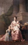 RAMSAY, Allan, Queen Charlotte with her Two Children dy